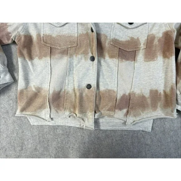 Women’s Anthropologie POL Tie Dye Jacket Bohemian Raw Edges Size M Distressed - Picture 6 of 13